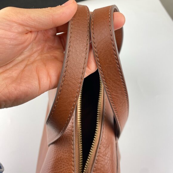 Fossil SHB1978210KH Sydney Satchel Leather Bag, Medium Brown, Lacked of Strap - Picture 4 of 9